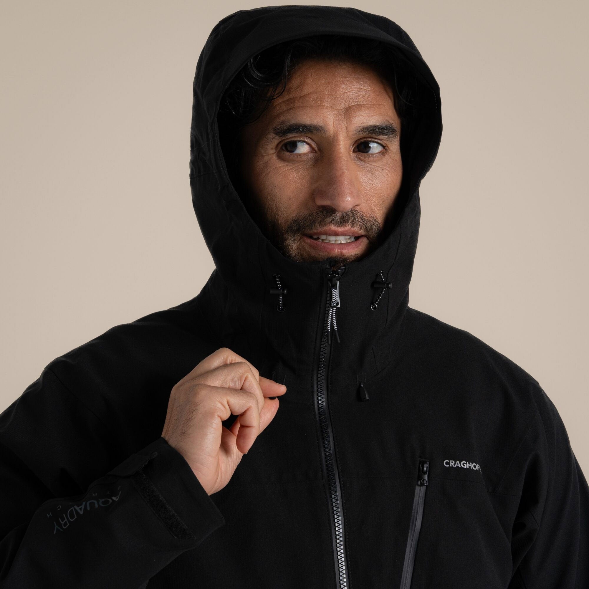 Craghoppers Men's Dynamic Pro III Waterproof Jacket | Black Clothing Craghoppers