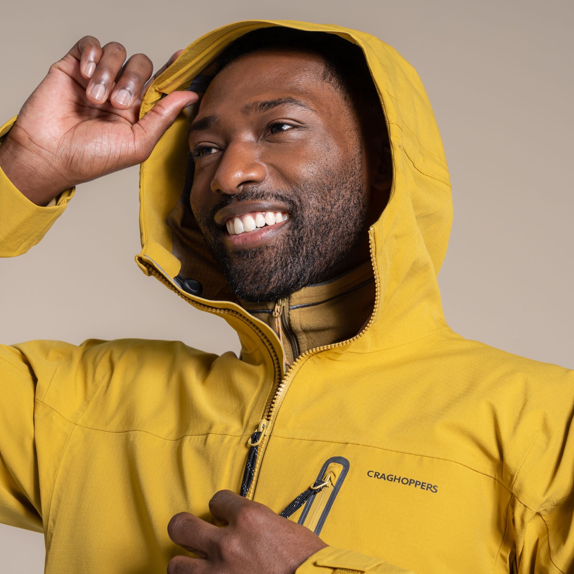Craghoppers Men's Ari Waterproof Jacket | Sulphur Yellow Clothing Craghoppers