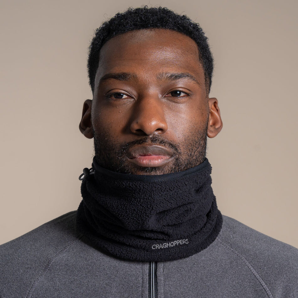 Craghoppers Unisex Compresslite Fleece Neck Gaiter | Black Clothing Craghoppers