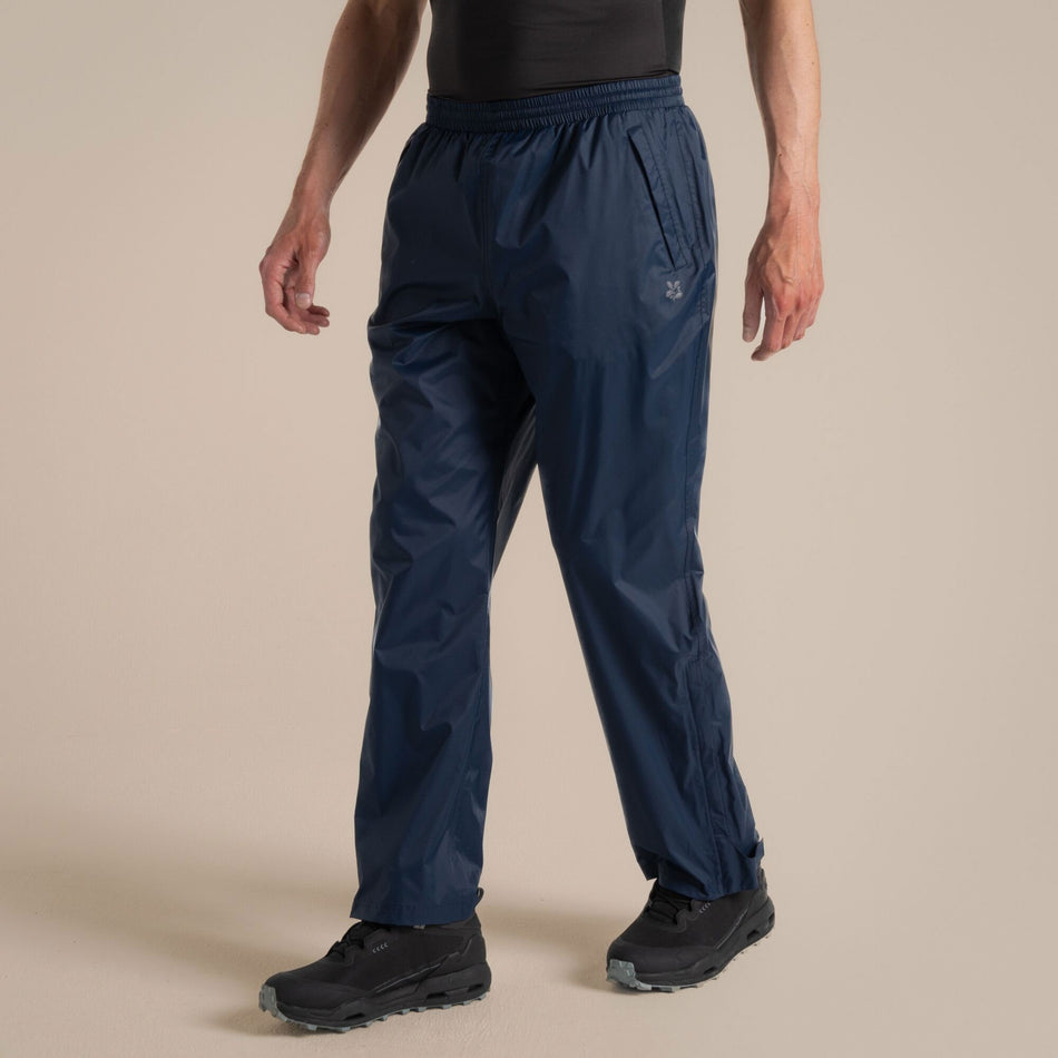 Craghoppers Unisex Petterill Waterproof Packable Overtrouser | Blue Navy Clothing Craghoppers