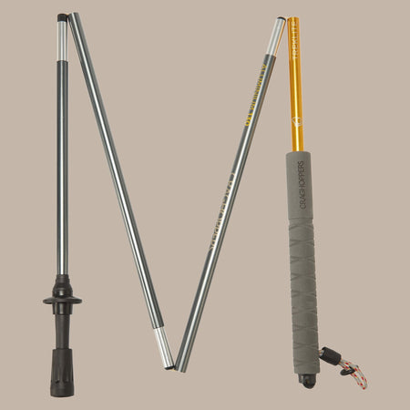 Craghoppers Treklite Compact Walking Poles | Anodised Yellow / Anodised Grey - M/L Camping Accessories Craghoppers