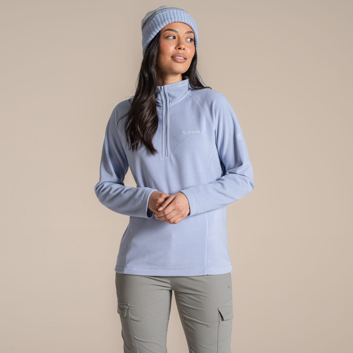 Craghoppers Women's Miska VI Half Zip Fleece | Mist Blue Clothing Craghoppers