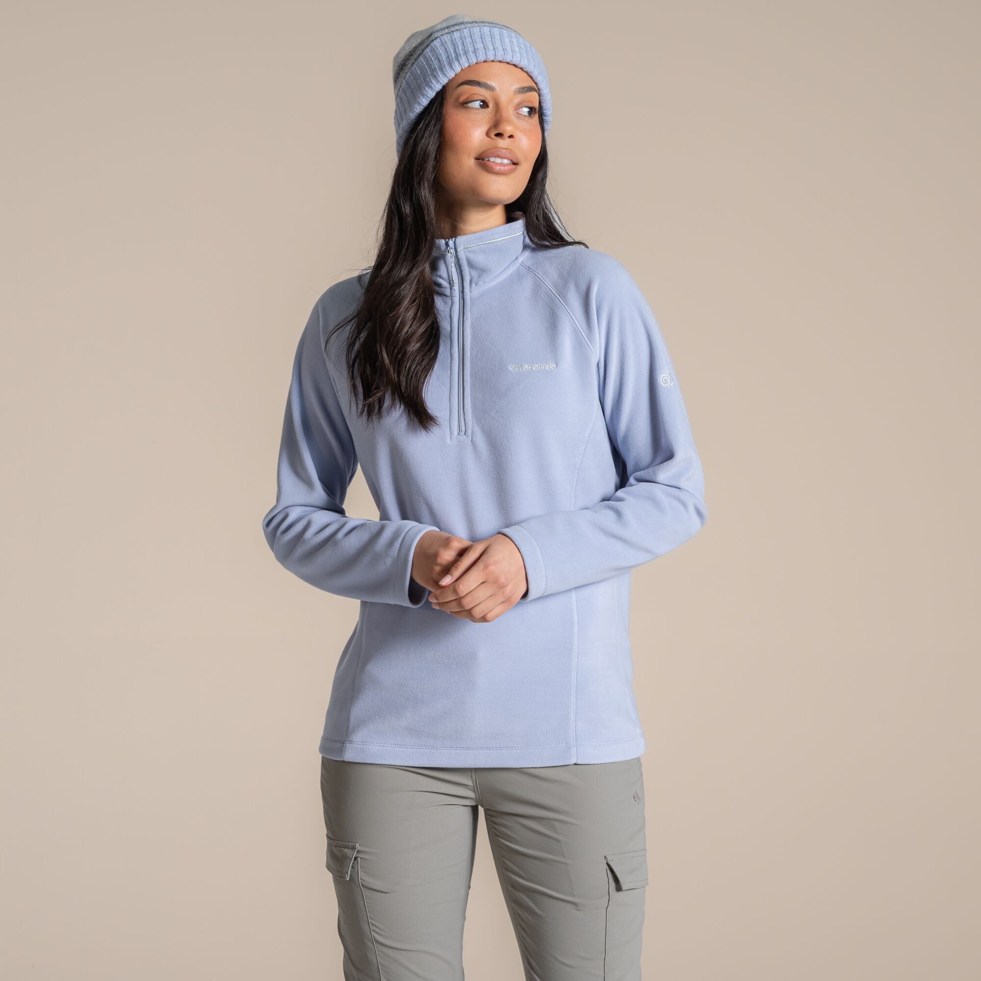 Craghoppers Women's Miska VI Half Zip Fleece | Mist Blue Clothing Craghoppers