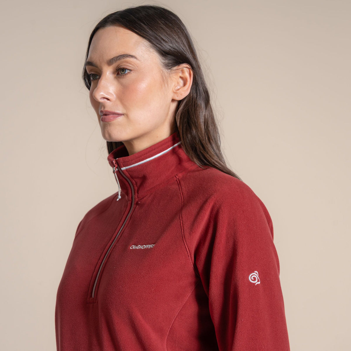 Craghoppers Women's Miska VI Half Zip Fleece | Carmine Red Clothing Craghoppers