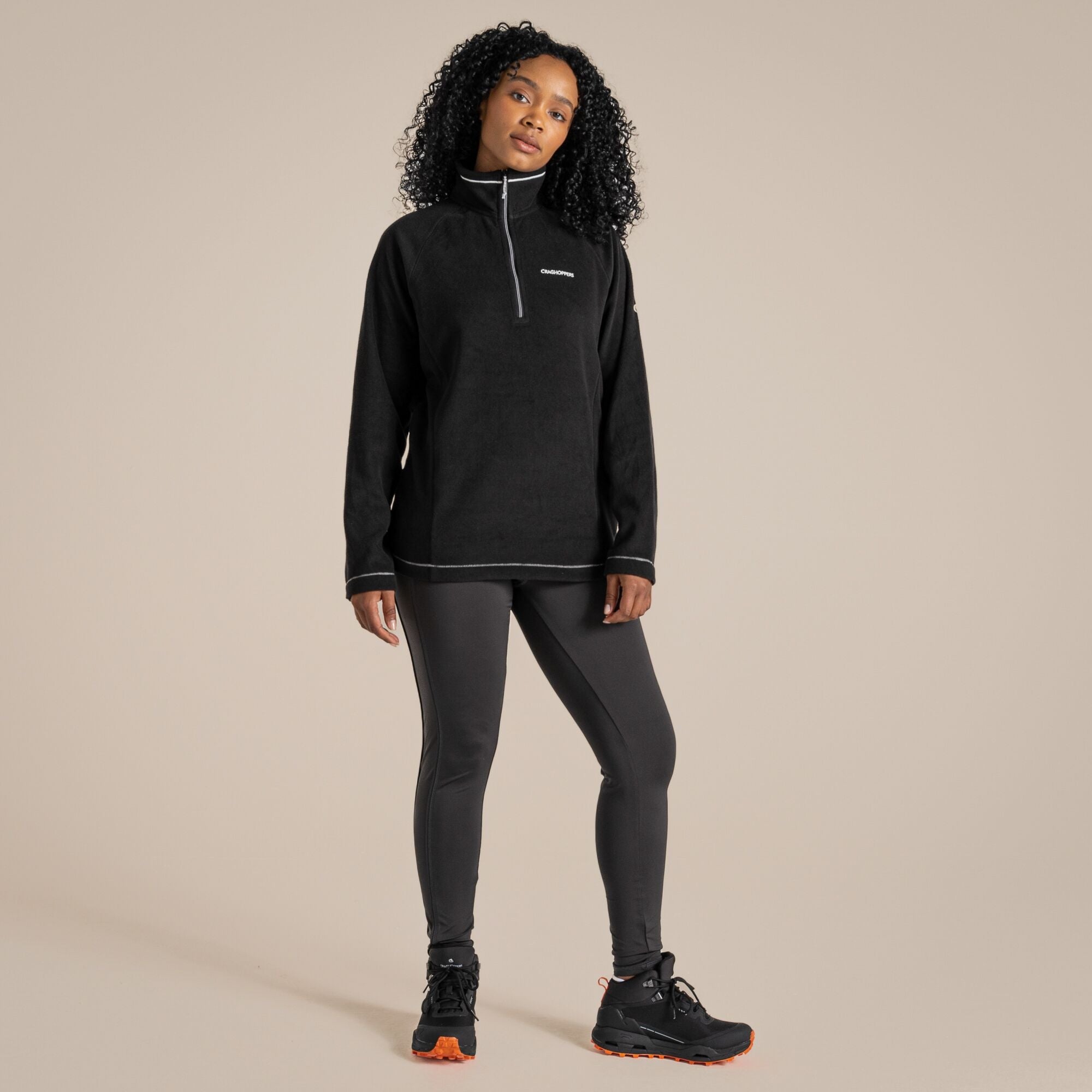 Craghoppers Women's Miska VI Half Zip Fleece | Black Clothing Craghoppers