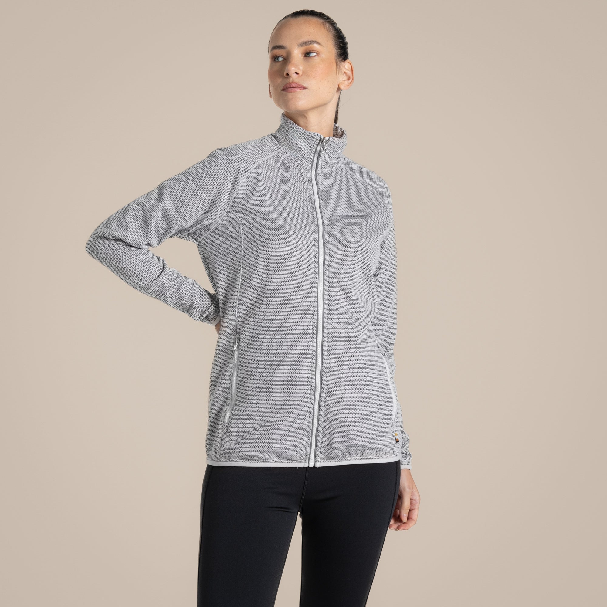 Craghoppers Women's Tarvos Full Zip Fleece | Lunar Grey Marl Clothing Craghoppers
