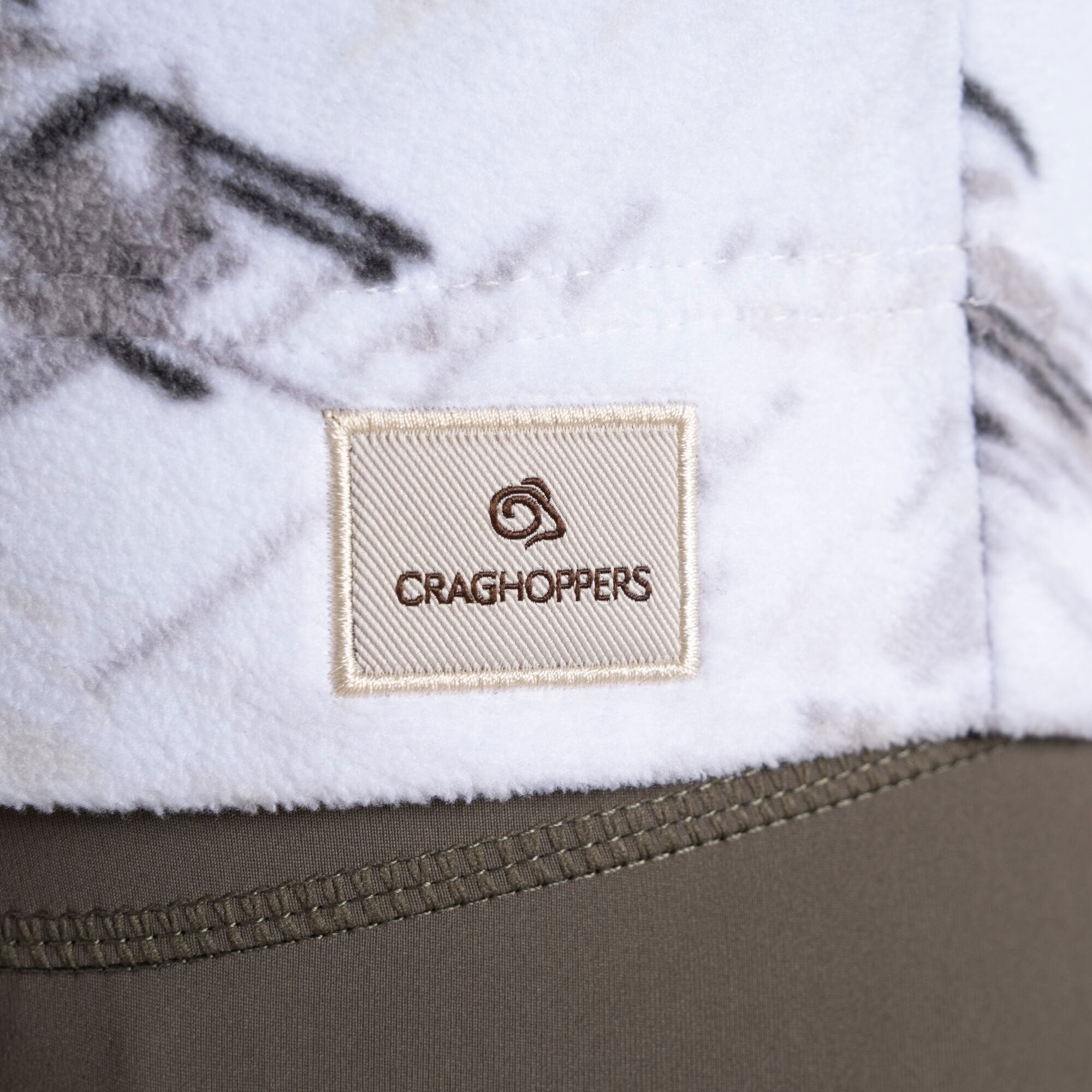 Craghoppers Women's Annjela Half Zip Fleece | Optic White Print Clothing Craghoppers