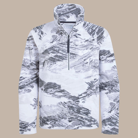 Craghoppers Women's Annjela Half Zip Fleece | Optic White Print Clothing Craghoppers