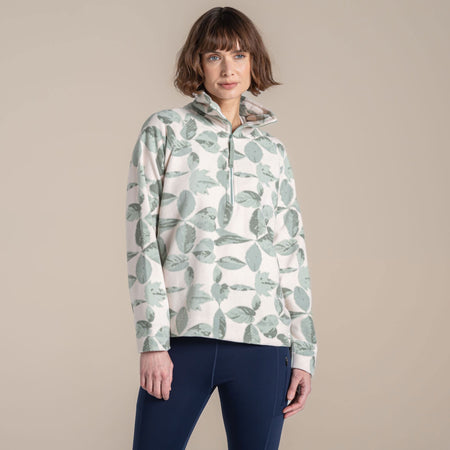 Craghoppers Women's Annjela Half Zip Fleece | Iced Matcha Print Clothing Craghoppers