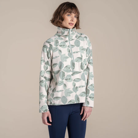 Craghoppers Women's Annjela Half Zip Fleece | Iced Matcha Print Clothing Craghoppers