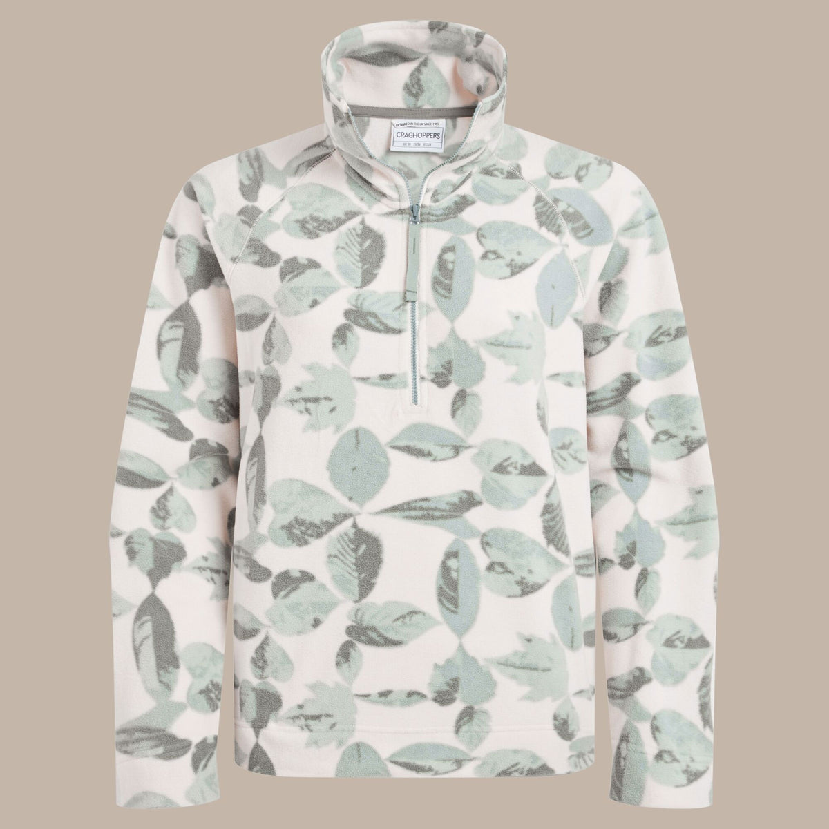 Craghoppers Women's Annjela Half Zip Fleece | Iced Matcha Print Clothing Craghoppers