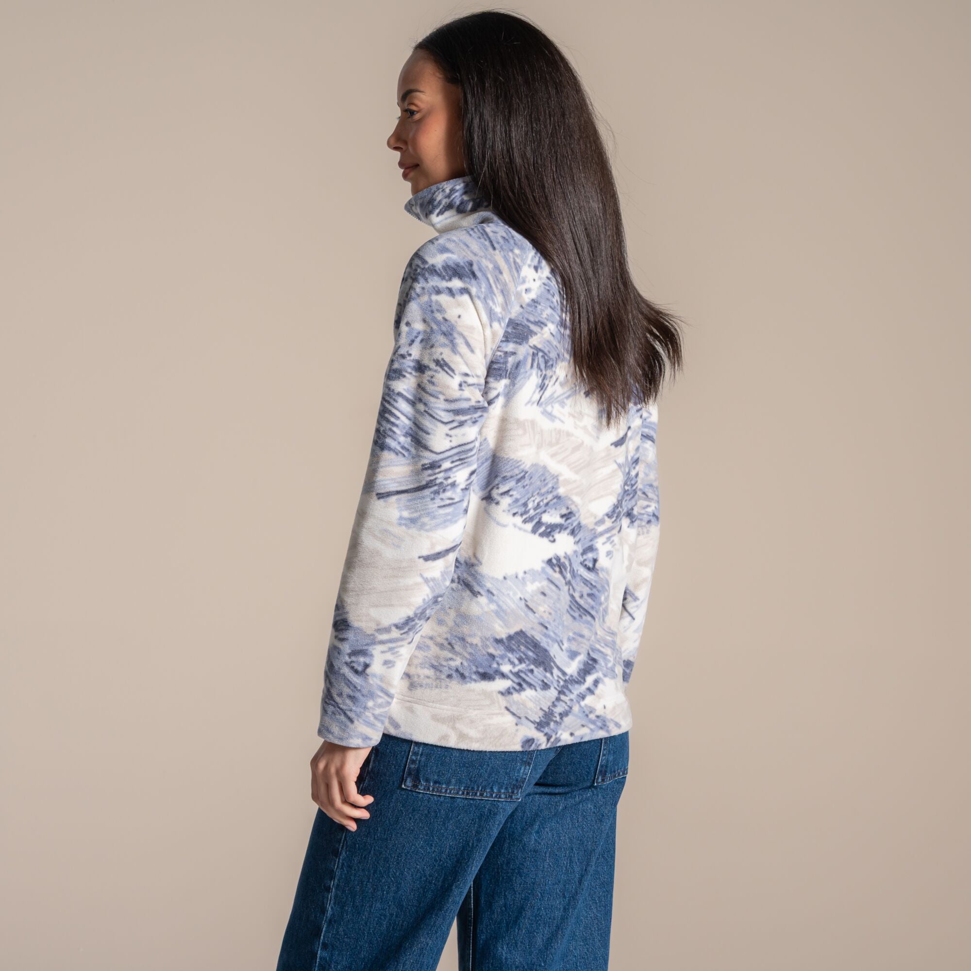 Craghoppers Women's Annjela Half Zip Fleece | Mist Blue Clothing Craghoppers