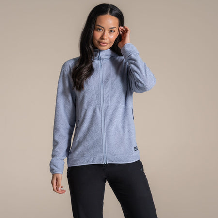 Craghoppers Women's Compresslite Hooded Fleece | Mist Blue Clothing Craghoppers