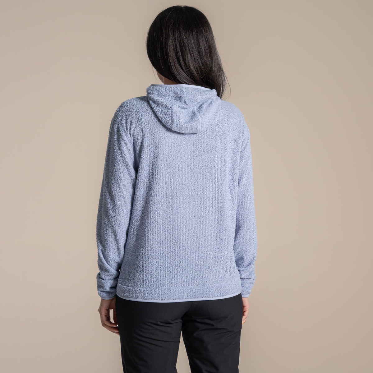 Craghoppers Women's Compresslite Hooded Fleece | Mist Blue Clothing Craghoppers