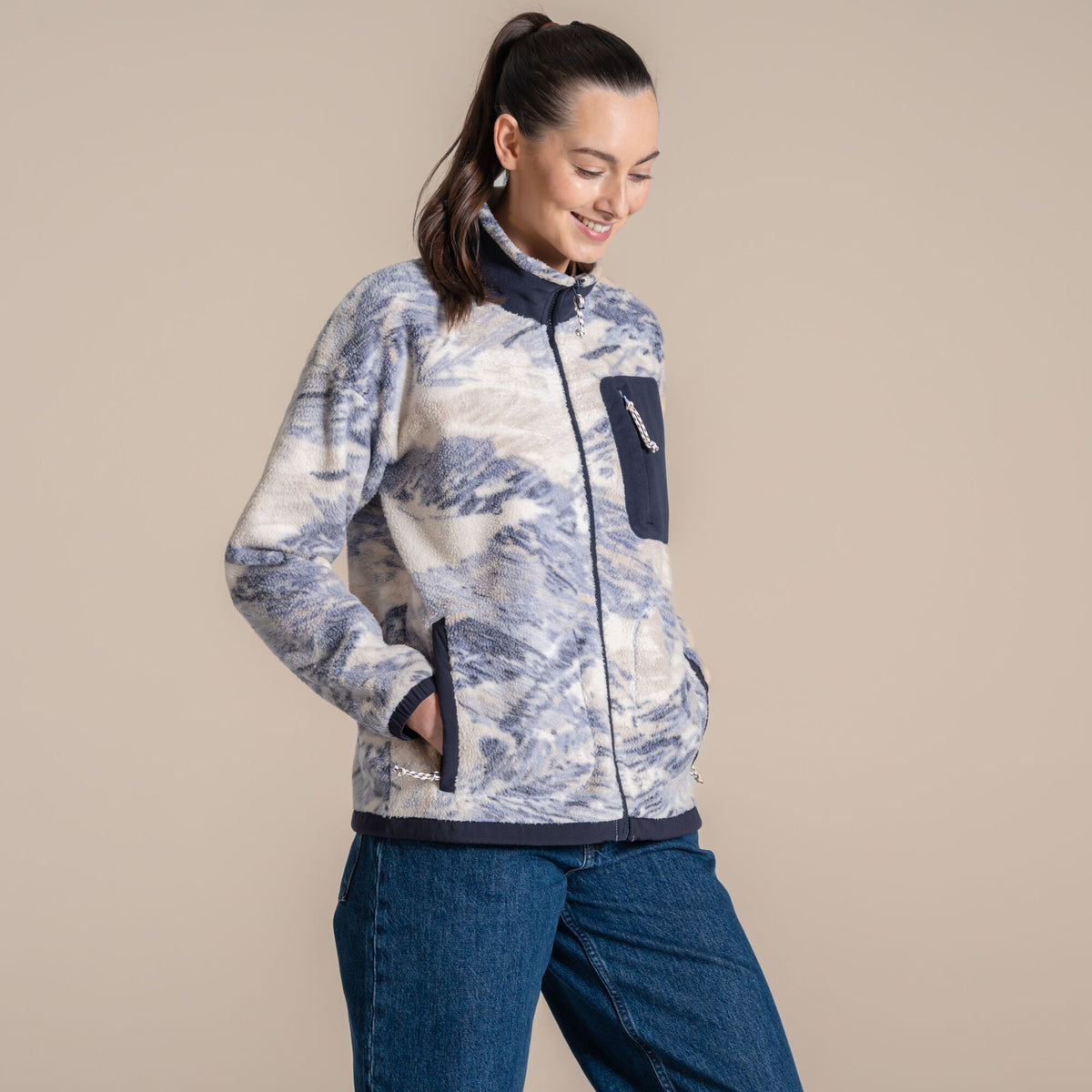 Craghoppers Women's Sanaa Full Zip Fleece | Mist Blue Clothing Craghoppers