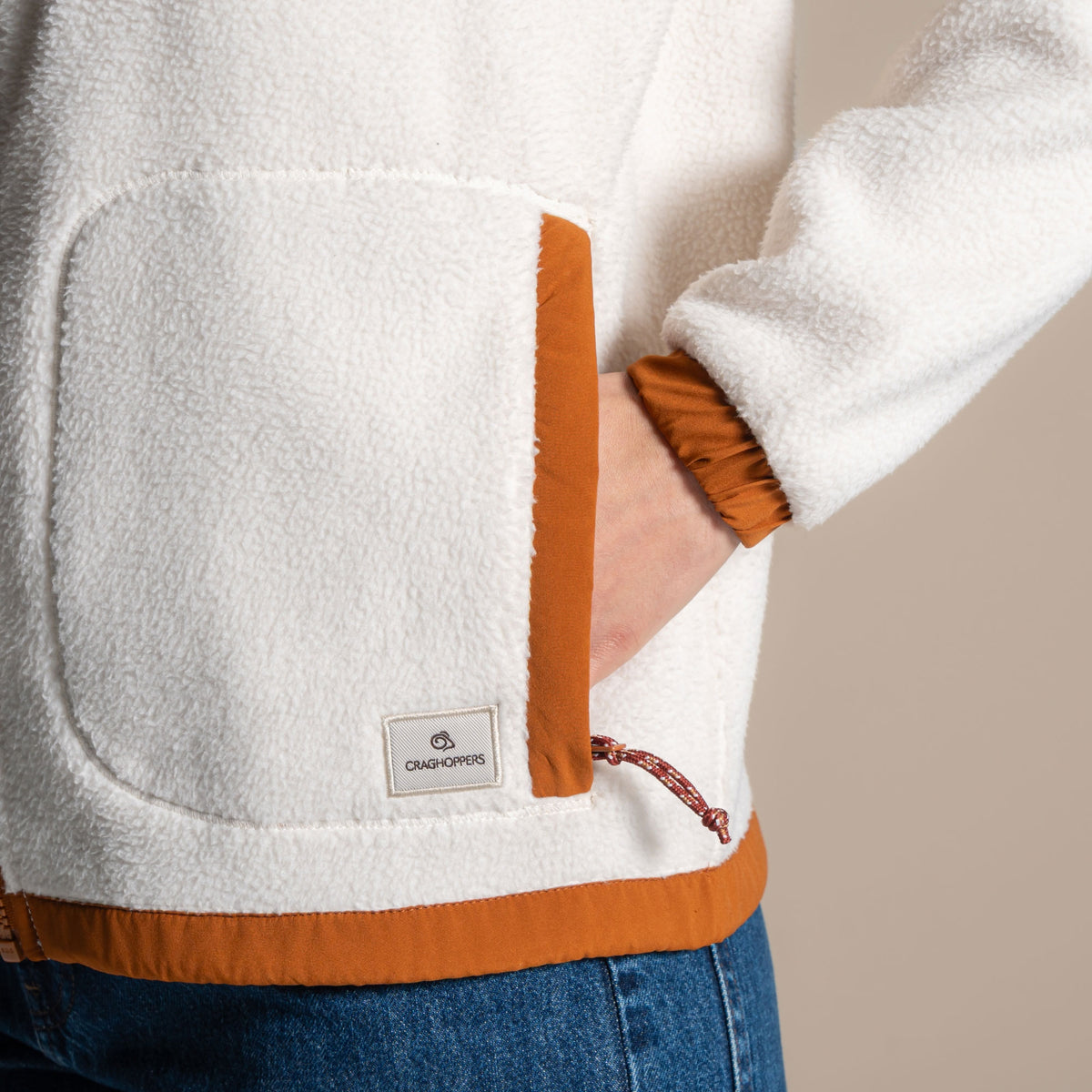 Craghoppers Women's Sanaa Full Zip Fleece | Ecru / Hazel Clothing Craghoppers