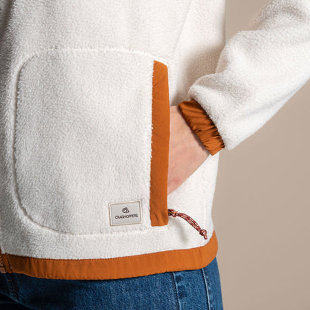 Craghoppers Women's Sanaa Full Zip Fleece | Ecru / Hazel Clothing Craghoppers