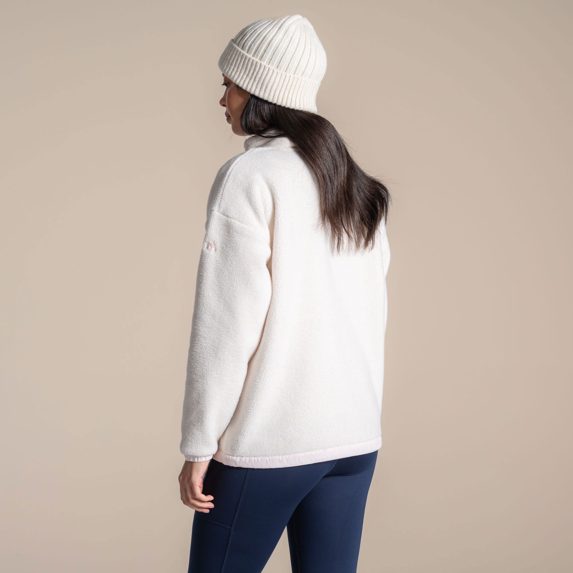 Craghoppers Women's Sanaa Half Zip Fleece | Ecru Clothing Craghoppers