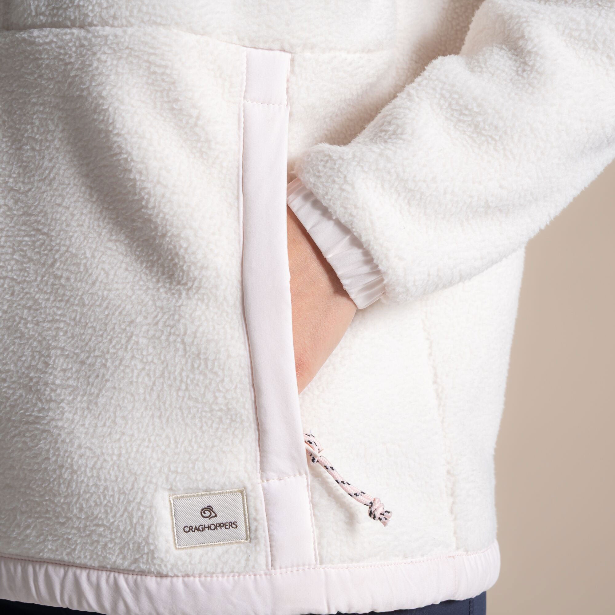 Craghoppers Women's Sanaa Half Zip Fleece | Ecru Clothing Craghoppers