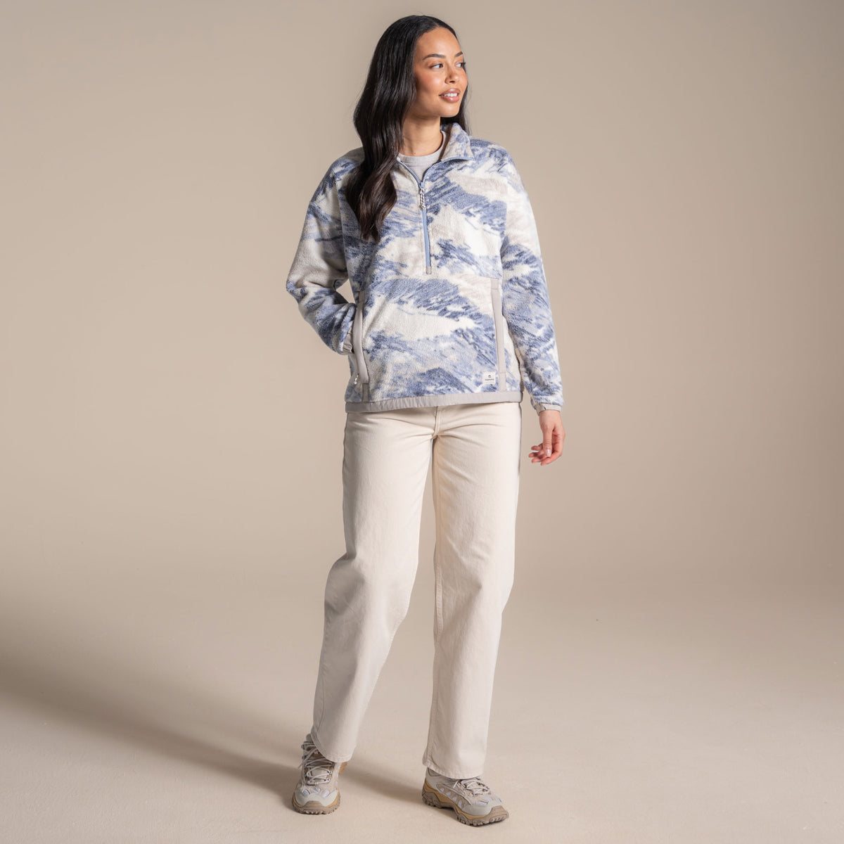 Craghoppers Women's Sanaa Half Zip Fleece | Mist Blue Clothing Craghoppers