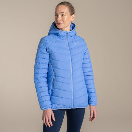 Craghoppers Women's Compresslite IX Hooded Insulating Jacket | Vinca Blue Clothing Craghoppers