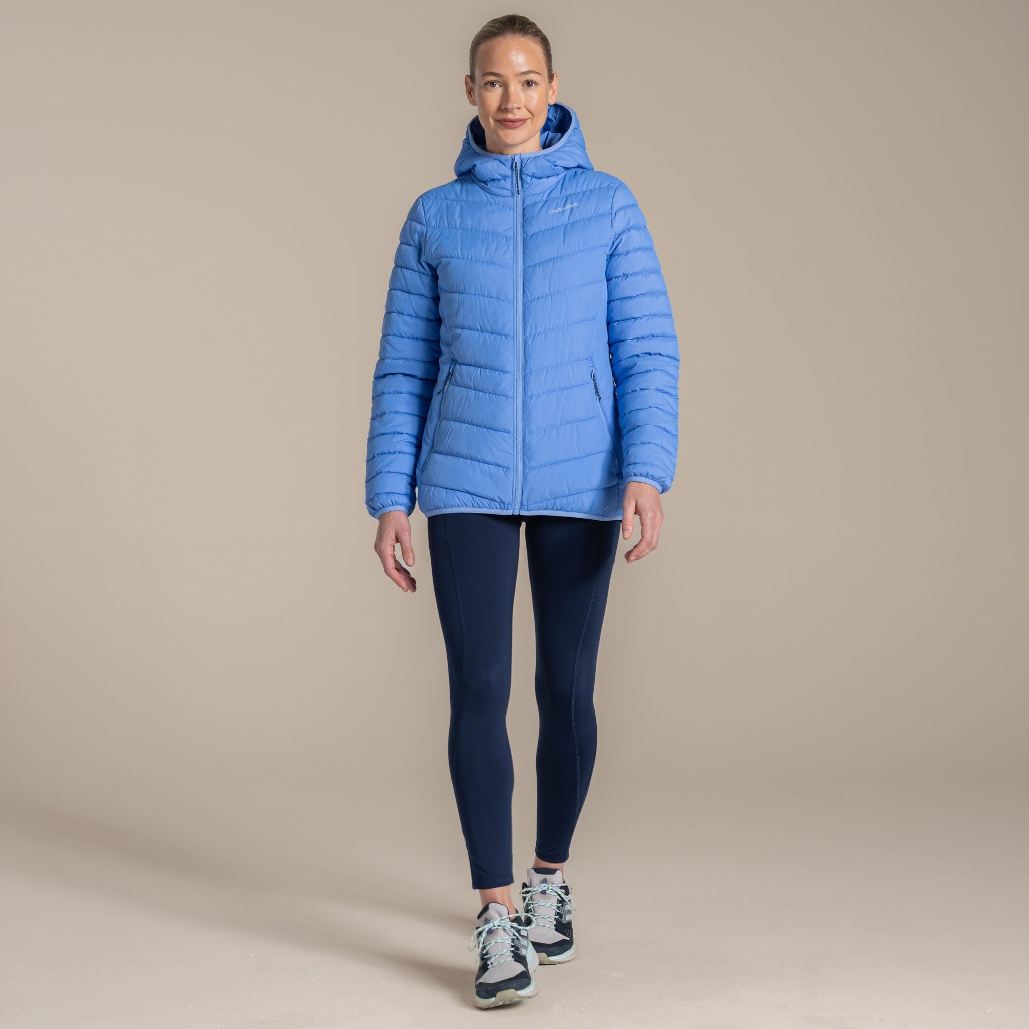 Craghoppers Women's Compresslite IX Hooded Insulating Jacket | Vinca Blue Clothing Craghoppers