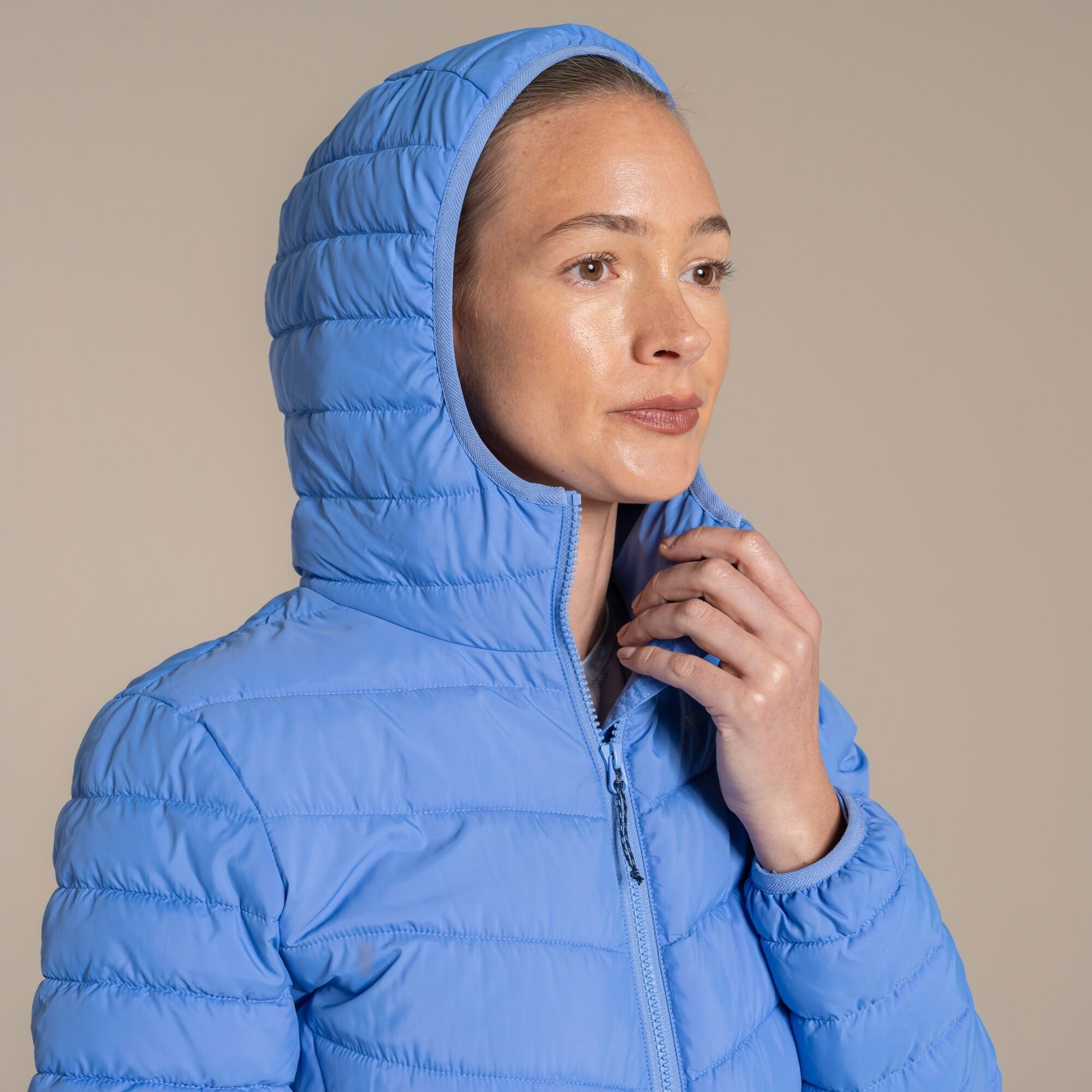 Craghoppers Women's Compresslite IX Hooded Insulating Jacket | Vinca Blue Clothing Craghoppers