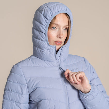 Craghoppers Women's Compresslite IX Hooded Insulating Jacket | Mist Blue Clothing Craghoppers