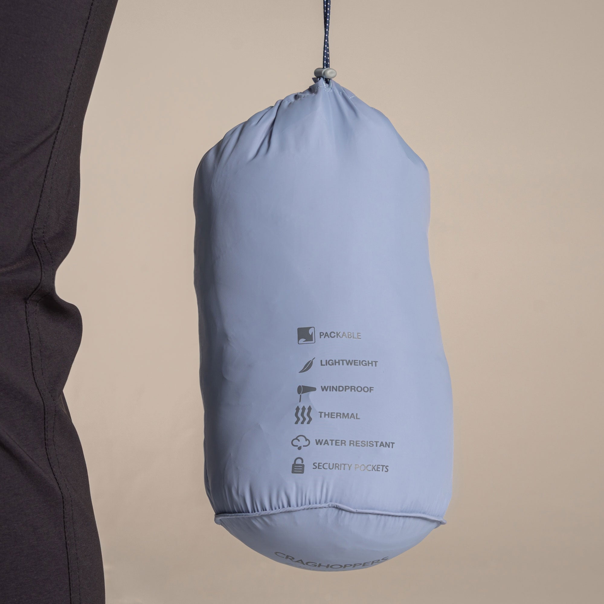 Craghoppers Women's Compresslite IX Hooded Insulating Jacket | Mist Blue Clothing Craghoppers