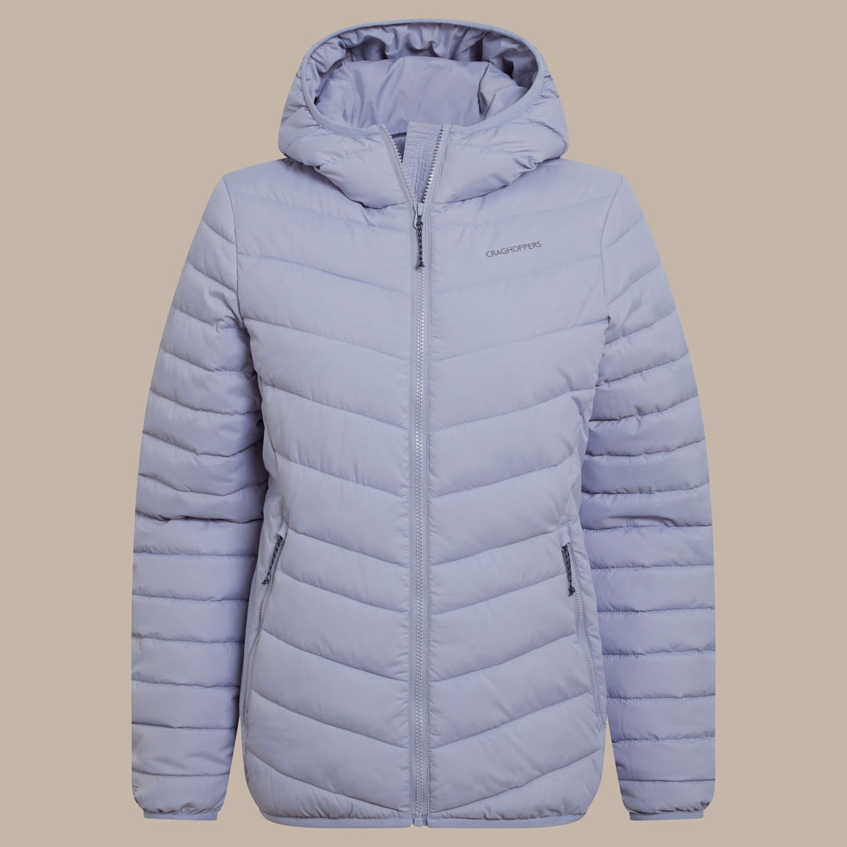 Craghoppers Women's Compresslite IX Hooded Insulating Jacket | Mist Blue Clothing Craghoppers