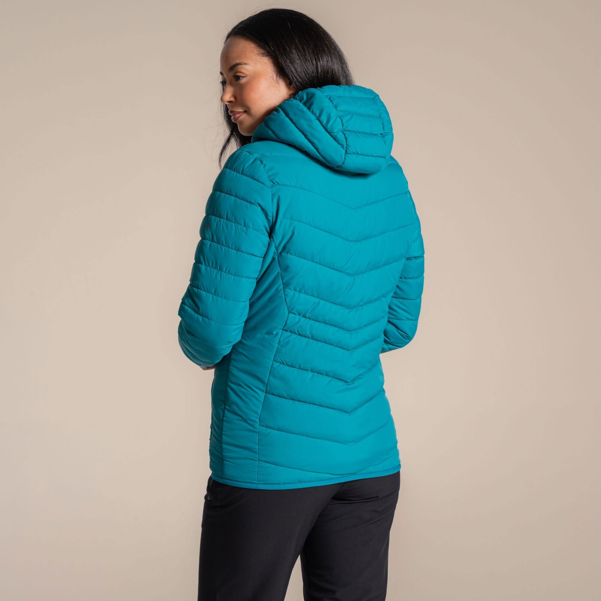 Craghoppers Women's Compresslite IX Hooded Insulating Jacket | Empress Teal Clothing Craghoppers