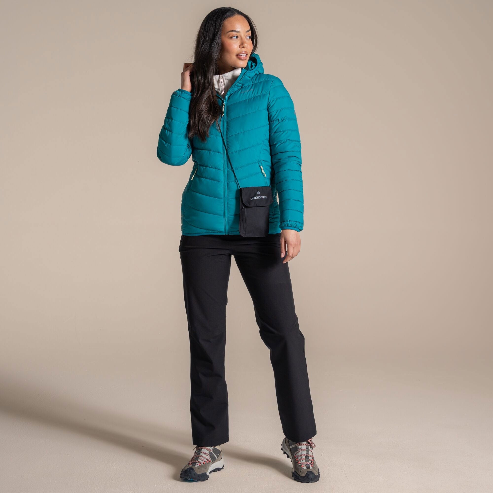 Craghoppers Women's Compresslite IX Hooded Insulating Jacket | Empress Teal Clothing Craghoppers