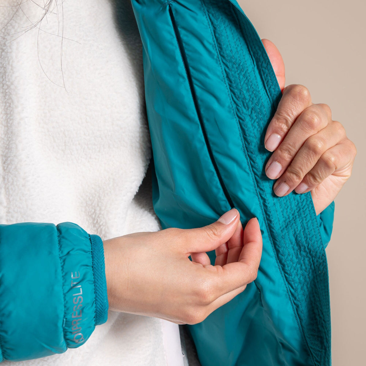 Craghoppers Women's Compresslite IX Hooded Insulating Jacket | Empress Teal Clothing Craghoppers