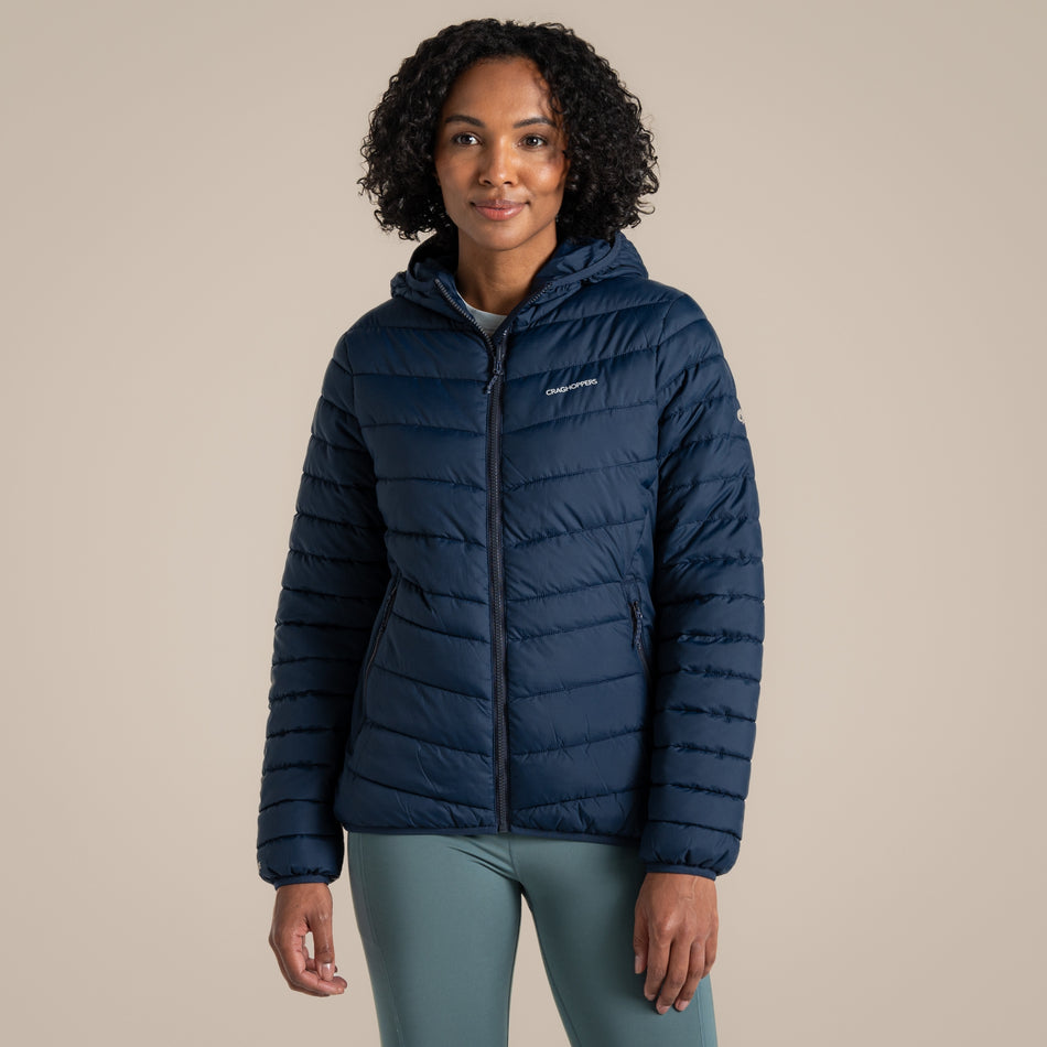 Craghoppers Women's Compresslite IX Hooded Insulating Jacket | Blue Navy Clothing Craghoppers