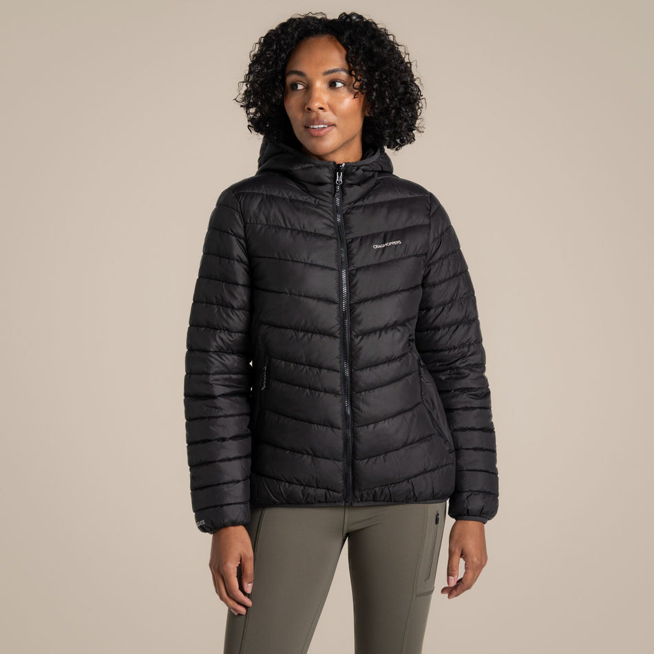 Craghoppers Women's Compresslite IX Hooded Insulating Jacket | Black Clothing Craghoppers