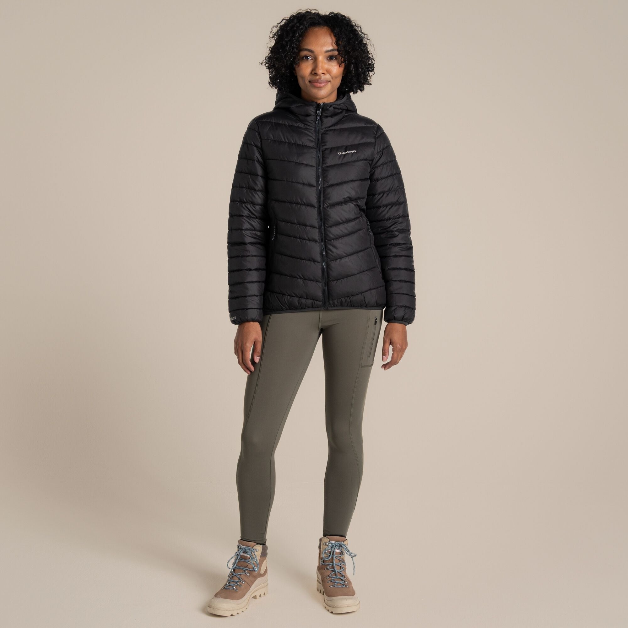 Craghoppers Women's Compresslite IX Hooded Insulating Jacket | Black Clothing Craghoppers