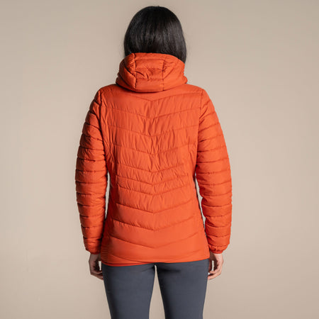 Craghoppers Women's Compresslite IX Hooded Insulating Jacket | Carnelian Orange Clothing Craghoppers