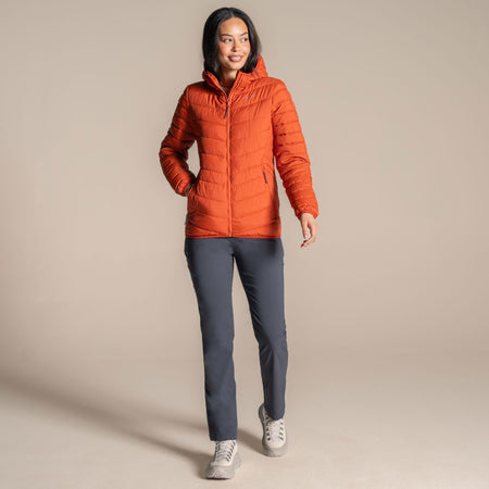Craghoppers Women's Compresslite IX Hooded Insulating Jacket | Carnelian Orange Clothing Craghoppers