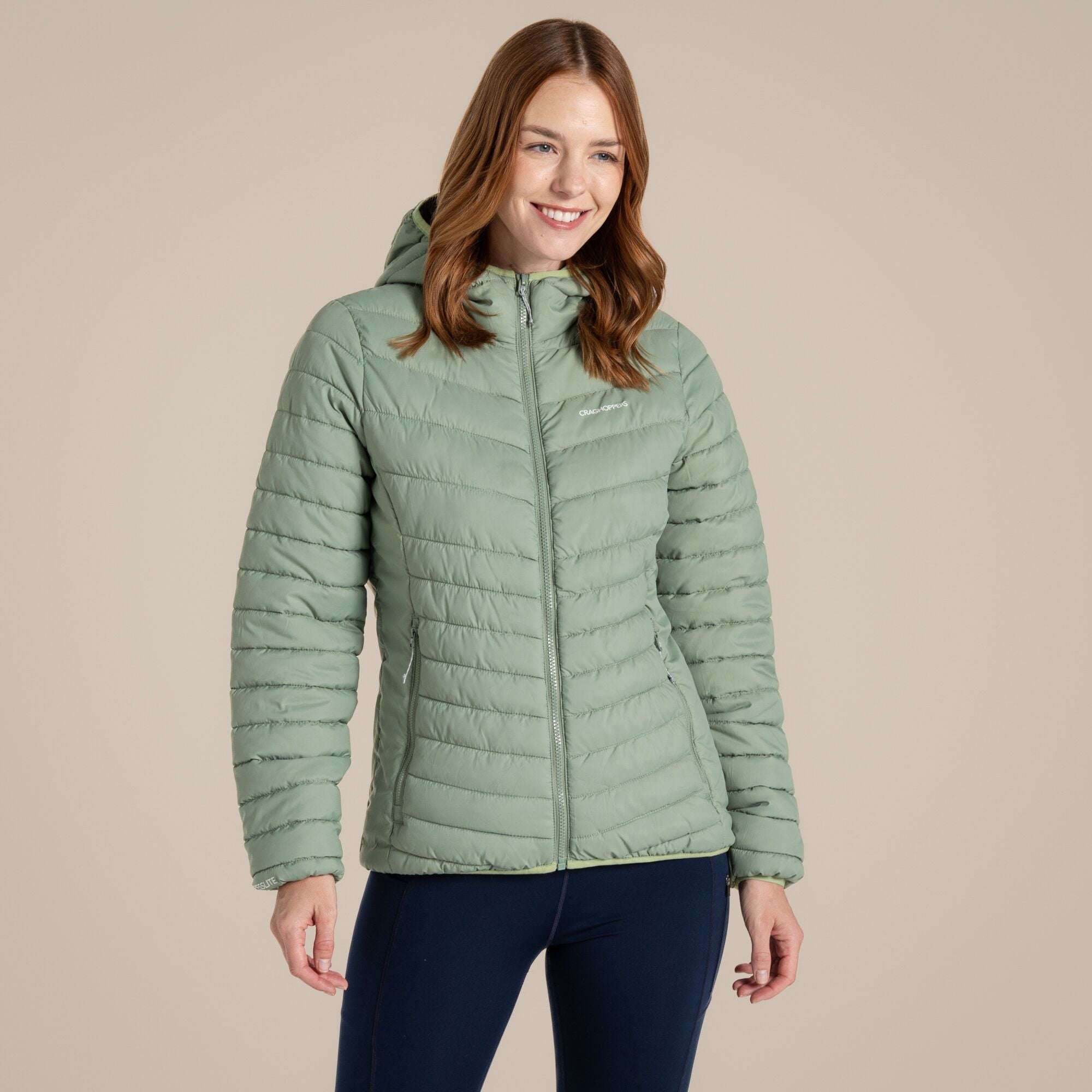 Craghoppers Women's Compresslite IX Hooded Insulating Jacket | Deep Bud Green Clothing Craghoppers