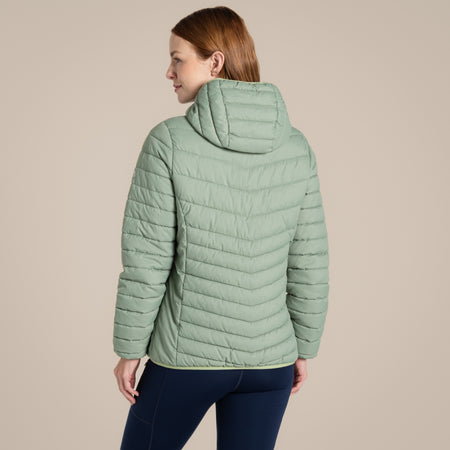 Craghoppers Women's Compresslite IX Hooded Insulating Jacket | Deep Bud Green Clothing Craghoppers