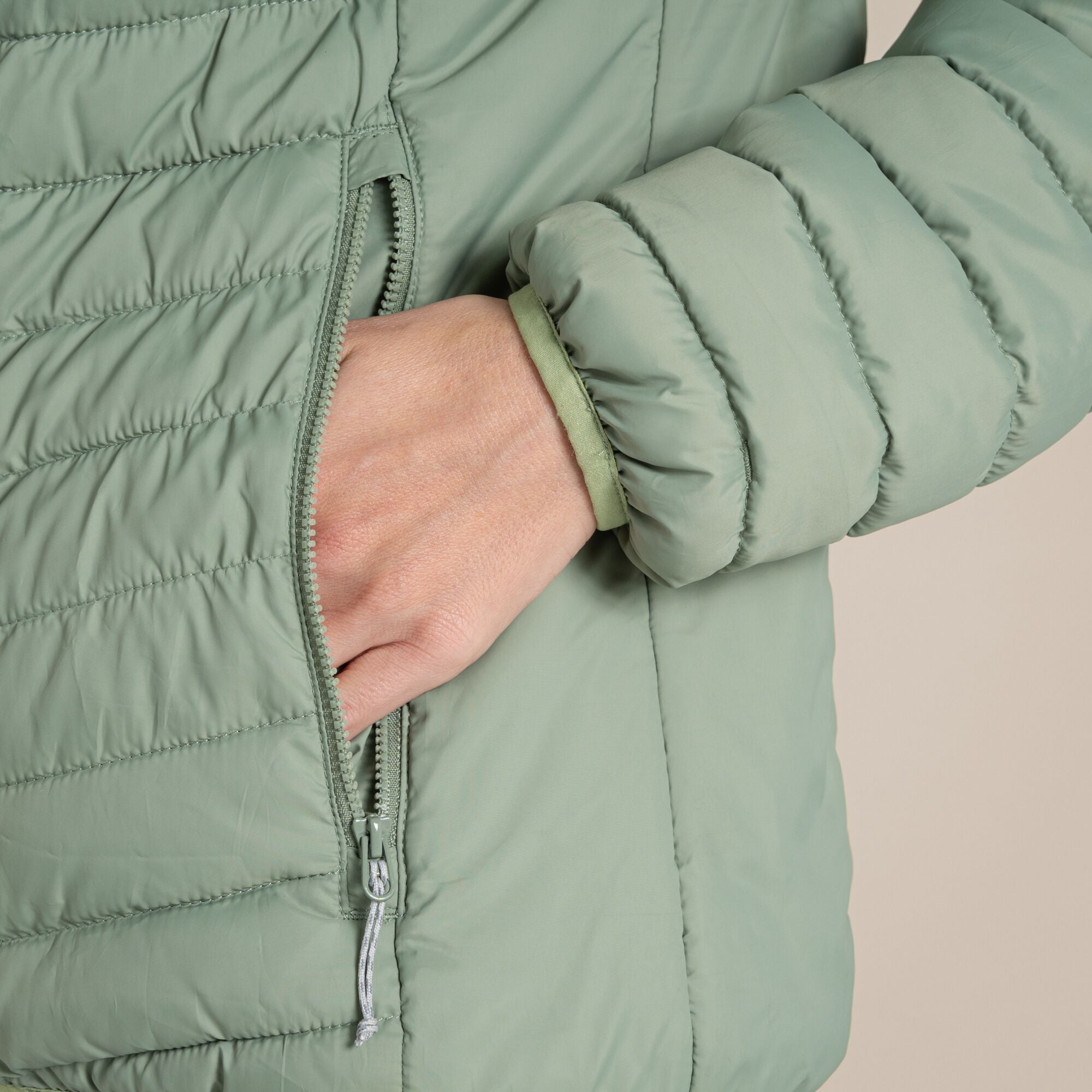 Craghoppers Women's Compresslite IX Hooded Insulating Jacket | Deep Bud Green Clothing Craghoppers