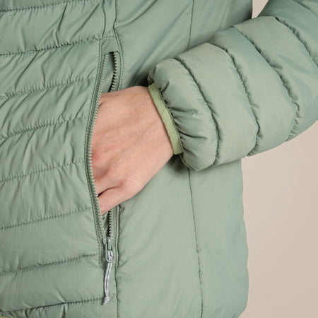 Craghoppers Women's Compresslite IX Hooded Insulating Jacket | Deep Bud Green Clothing Craghoppers
