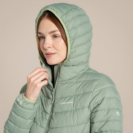 Craghoppers Women's Compresslite IX Hooded Insulating Jacket | Deep Bud Green Clothing Craghoppers