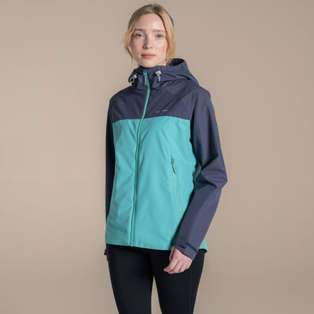 Craghoppers Women's Vanth Waterproof Jacket | Glazed Aqua / Anthracite Clothing Craghoppers