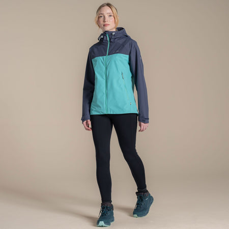 Craghoppers Women's Vanth Waterproof Jacket | Glazed Aqua / Anthracite Clothing Craghoppers