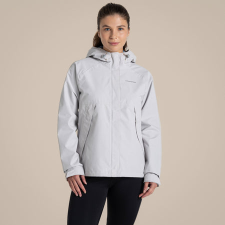 Craghoppers Women's Ossus Waterproof Jacket | Light Grey Clothing Craghoppers