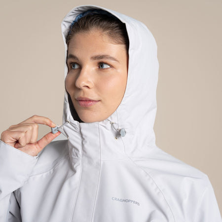 Craghoppers Women's Ossus Waterproof Jacket | Light Grey Clothing Craghoppers