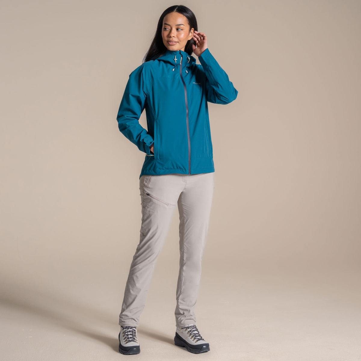 Craghoppers Women's Zohra Waterproof Jacket | Teal Sapphire Clothing Craghoppers