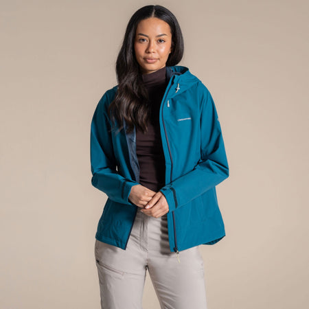 Craghoppers Women's Zohra Waterproof Jacket | Teal Sapphire Clothing Craghoppers