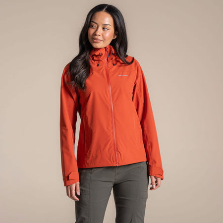 Craghoppers Women's Zohra Waterproof Jacket | Carnelian Orange Clothing Craghoppers
